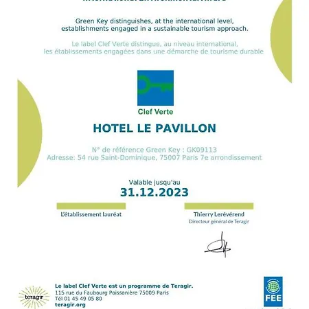 Le Pavillon Hotel Parigi